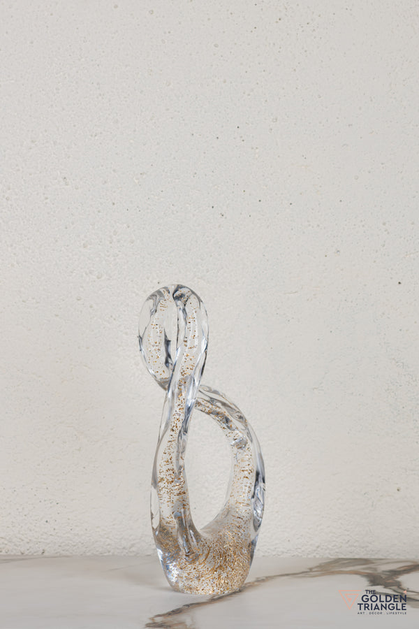 Nira Glass Sculpture - Shimmer Gold