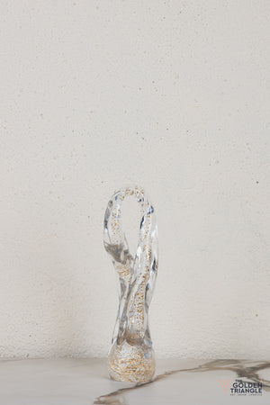 Nira Glass Sculpture - Shimmer Gold