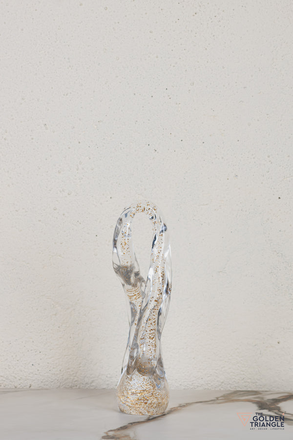Nira Glass Sculpture - Shimmer Gold