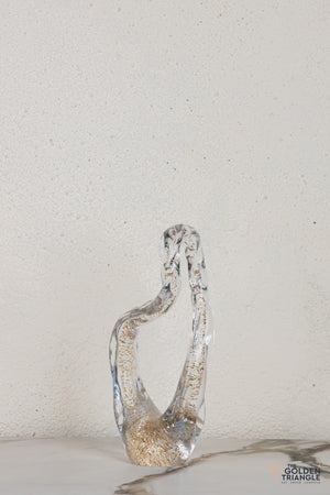 Nira Glass Sculpture - Shimmer Gold