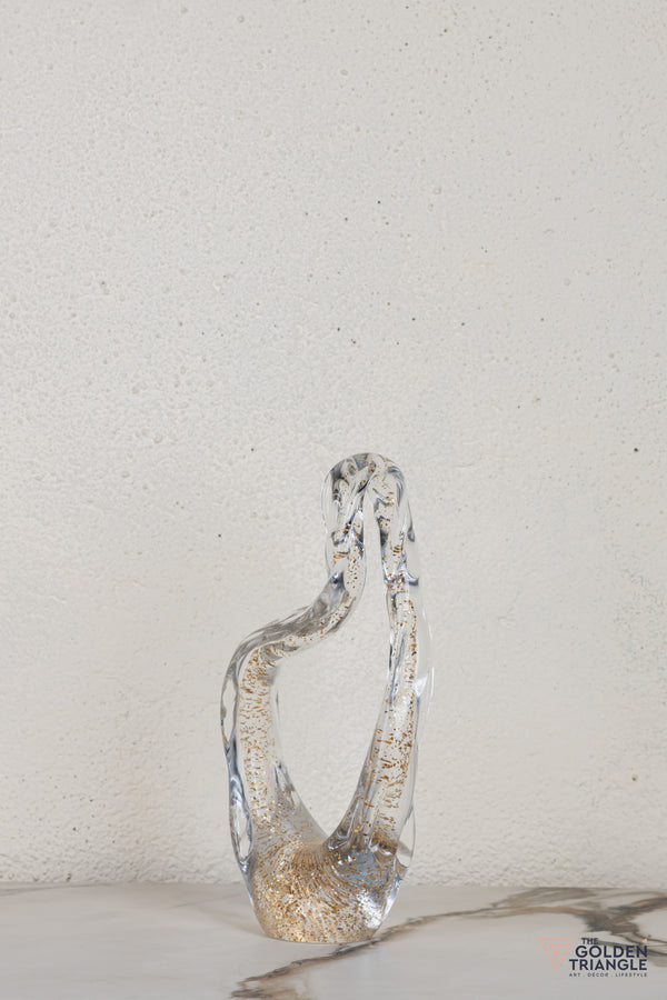 Nira Glass Sculpture - Shimmer Gold