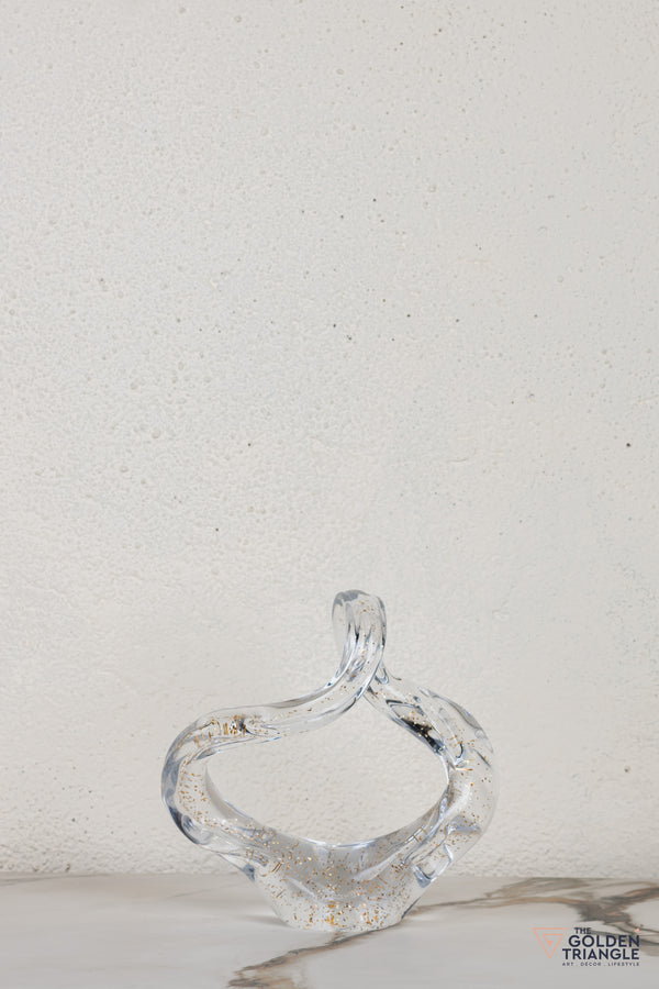 Nyra Glass Sculpture - Shimmer Gold