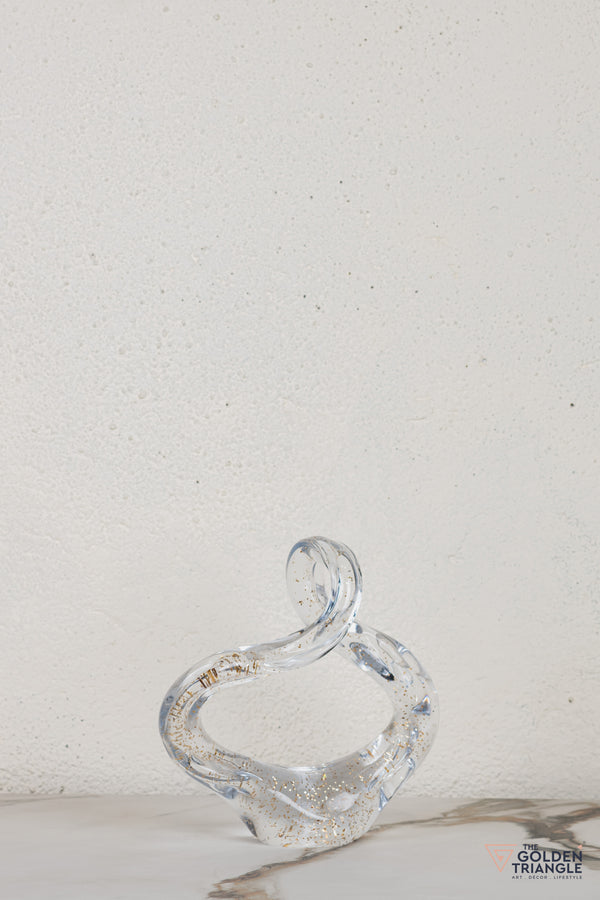 Nyra Glass Sculpture - Shimmer Gold
