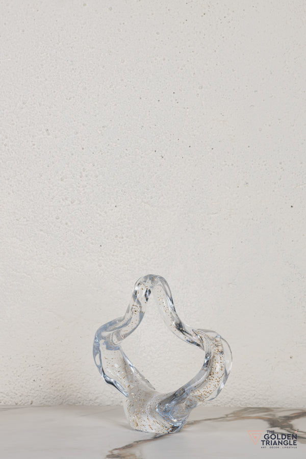 Nyra Glass Sculpture - Shimmer Gold