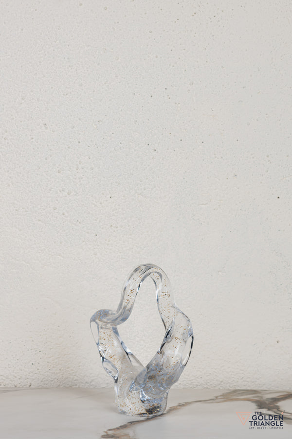 Nyra Glass Sculpture - Shimmer Gold