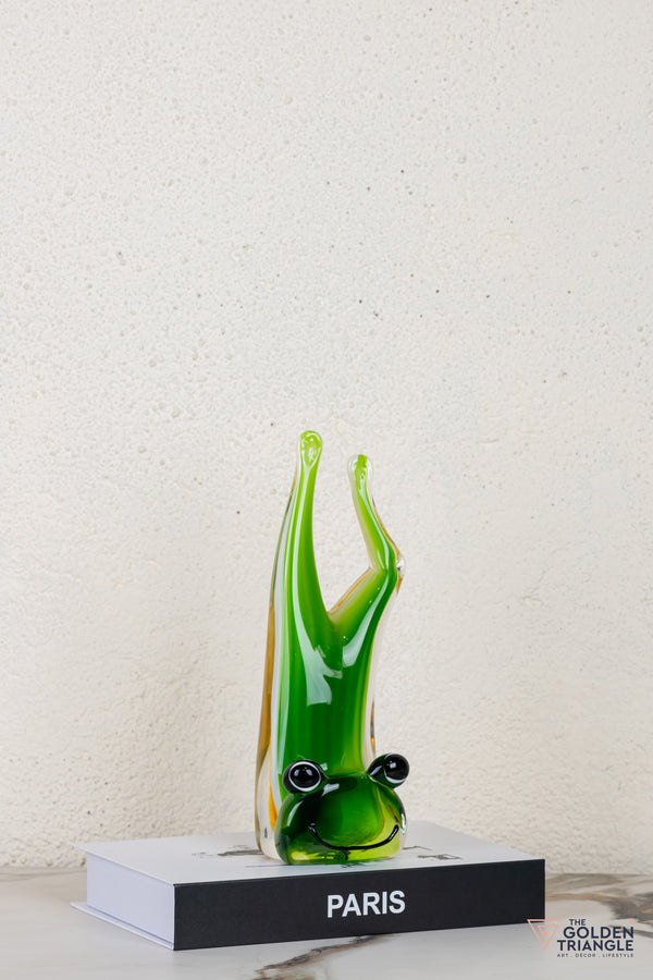 Toadera Frog Glass Sculpture