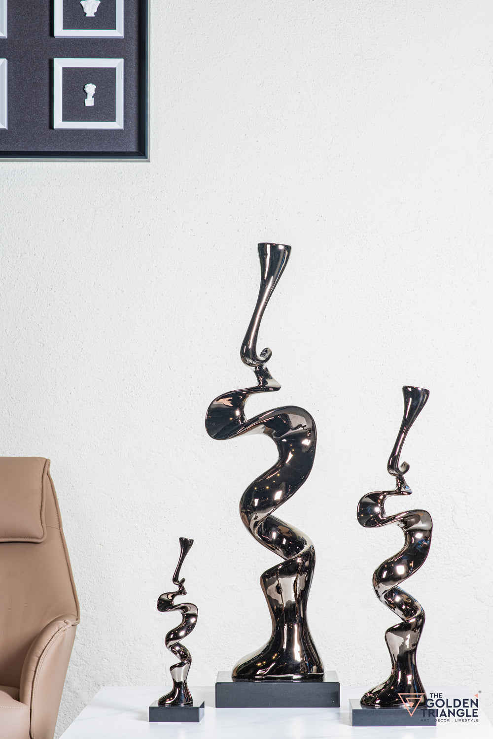 Spry Abstract Sculpture - Gunmetal