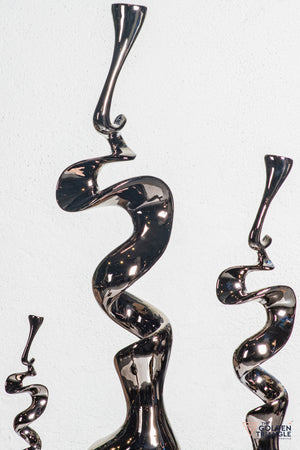 Spry Abstract Sculpture - Gunmetal