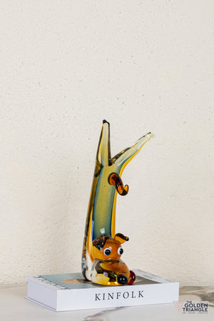 Snouffe Dog Glass Sculpture