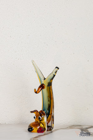 Snouffe Dog Glass Sculpture