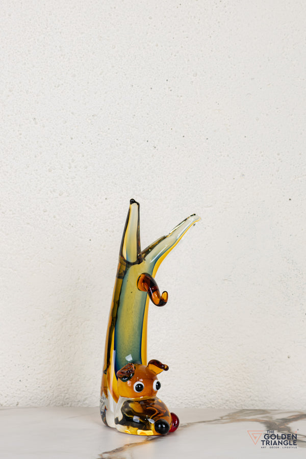 Snouffe Dog Glass Sculpture