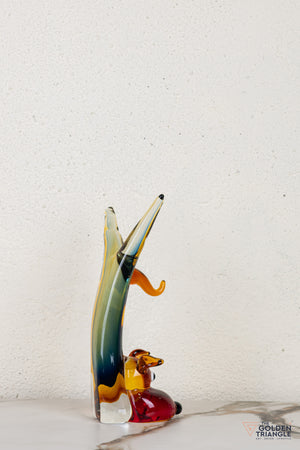 Snouffe Dog Glass Sculpture