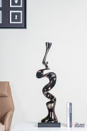 Spry Abstract Sculpture - Gunmetal