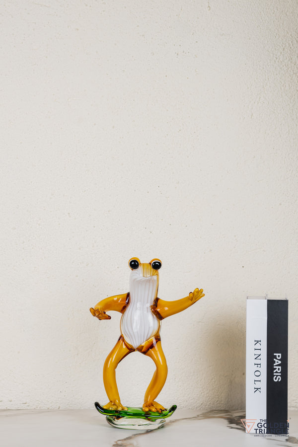 Ribela Frog Glass Sculpture