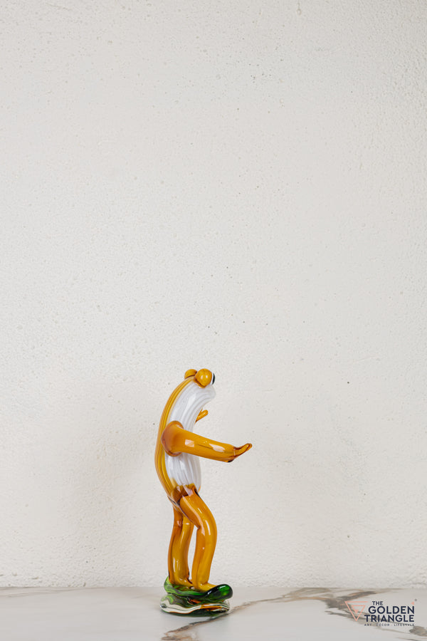 Ribela Frog Glass Sculpture
