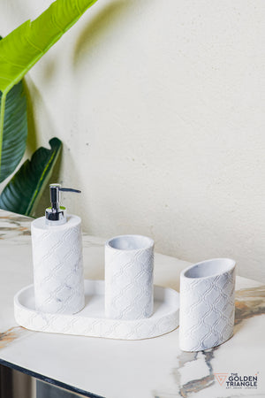 Aura Bathroom Set - Set of 4 - White