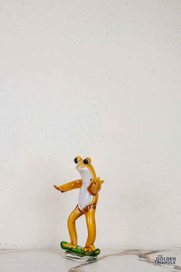 Ribela Frog Glass Sculpture