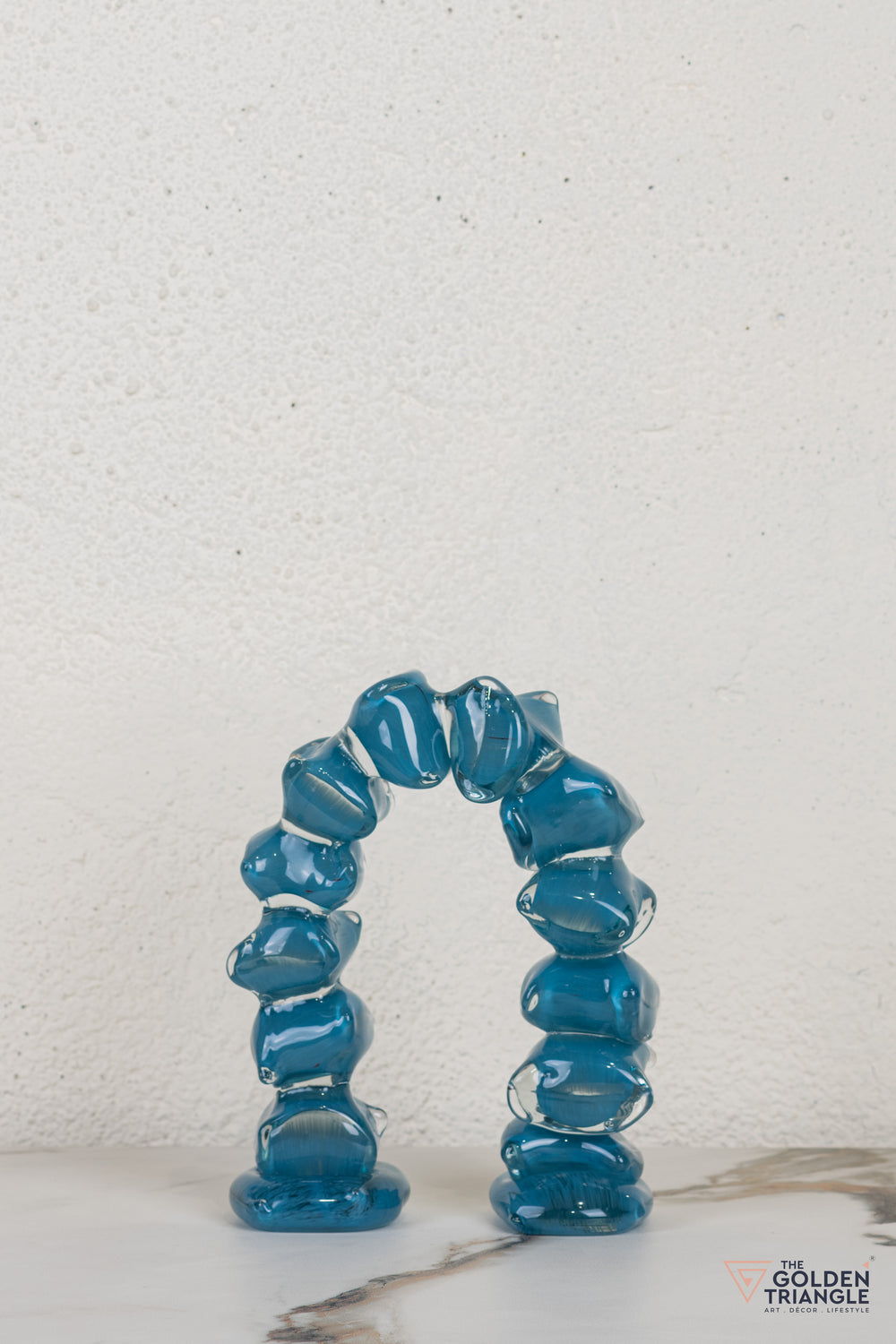 Zinnia Glass Tabletop Decor - Blue