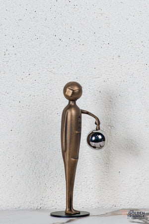 Nifty Man Holding Ball Tabletop Decor  - Gold