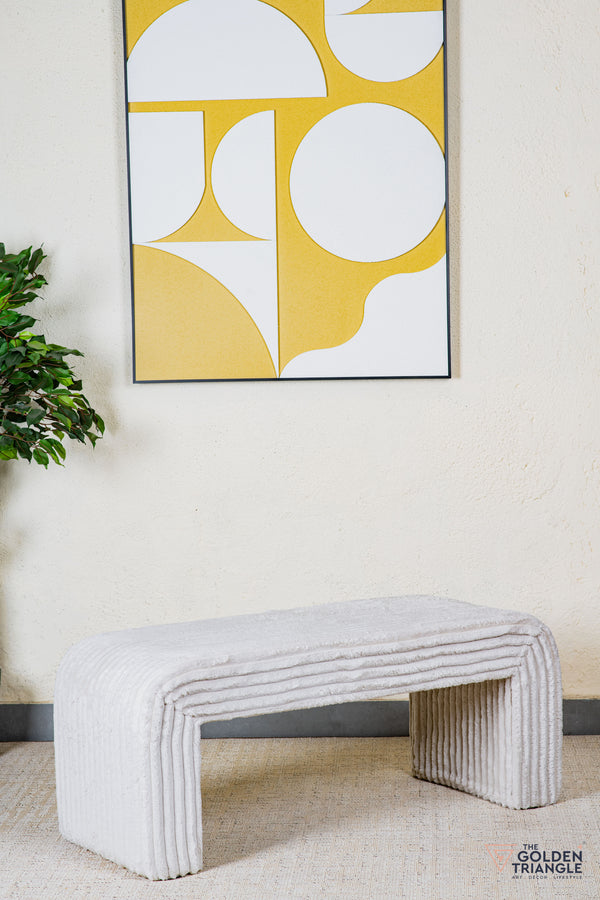 Oris Fabric Bench - Beige