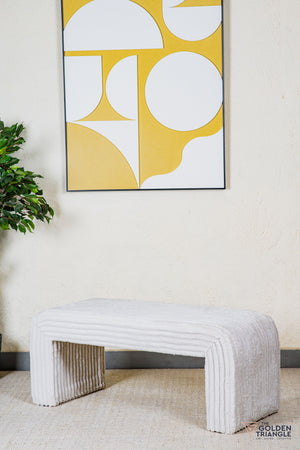 Oris Fabric Bench - Beige