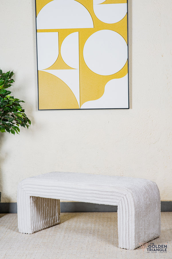 Oris Fabric Bench - Beige