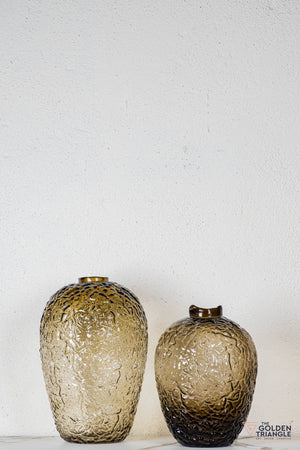Davora Glass Vase - Brown