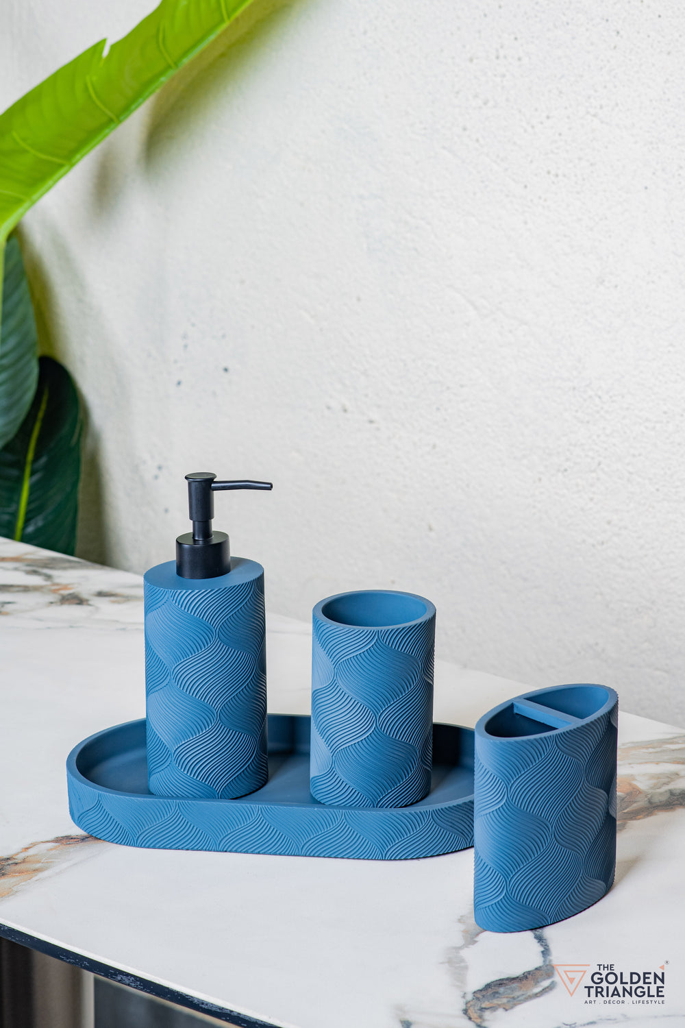 Aura Bathroom Set - Set of 4 - Blue