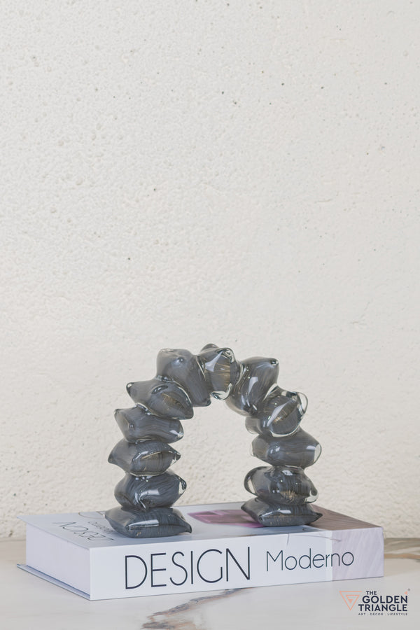 Zinnia Glass Tabletop Decor - Gray