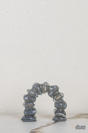 Zinnia Glass Tabletop Decor - Gray