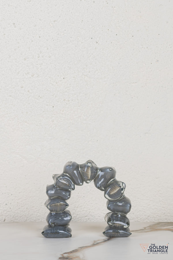 Zinnia Glass Tabletop Decor - Gray