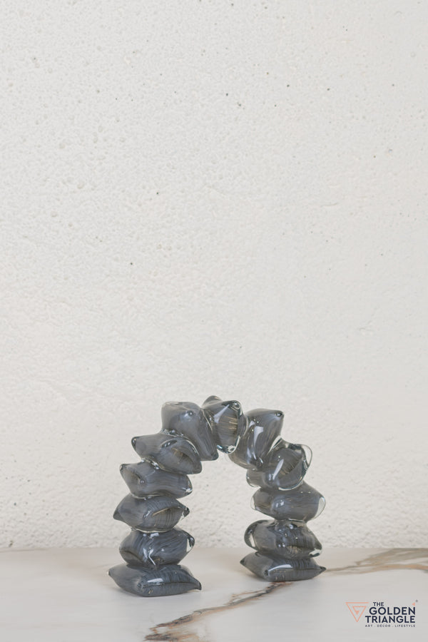 Zinnia Glass Tabletop Decor - Gray