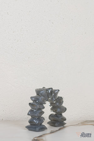 Zinnia Glass Tabletop Decor - Gray