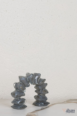 Zinnia Glass Tabletop Decor - Gray