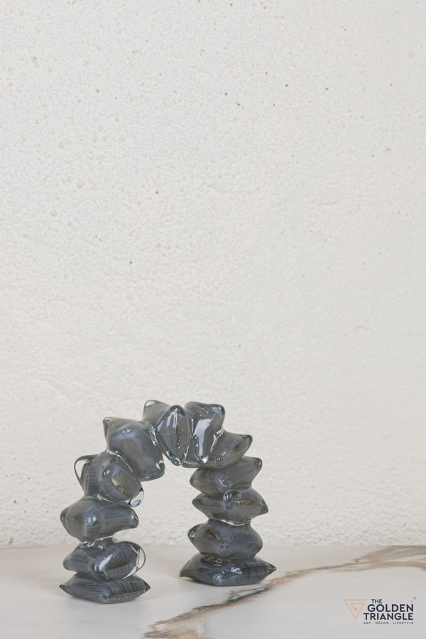 Zinnia Glass Tabletop Decor - Gray