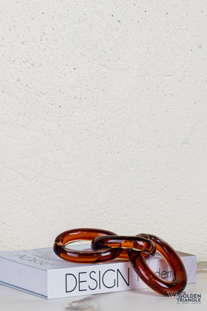 Auron Glass Chain Knots - Brown