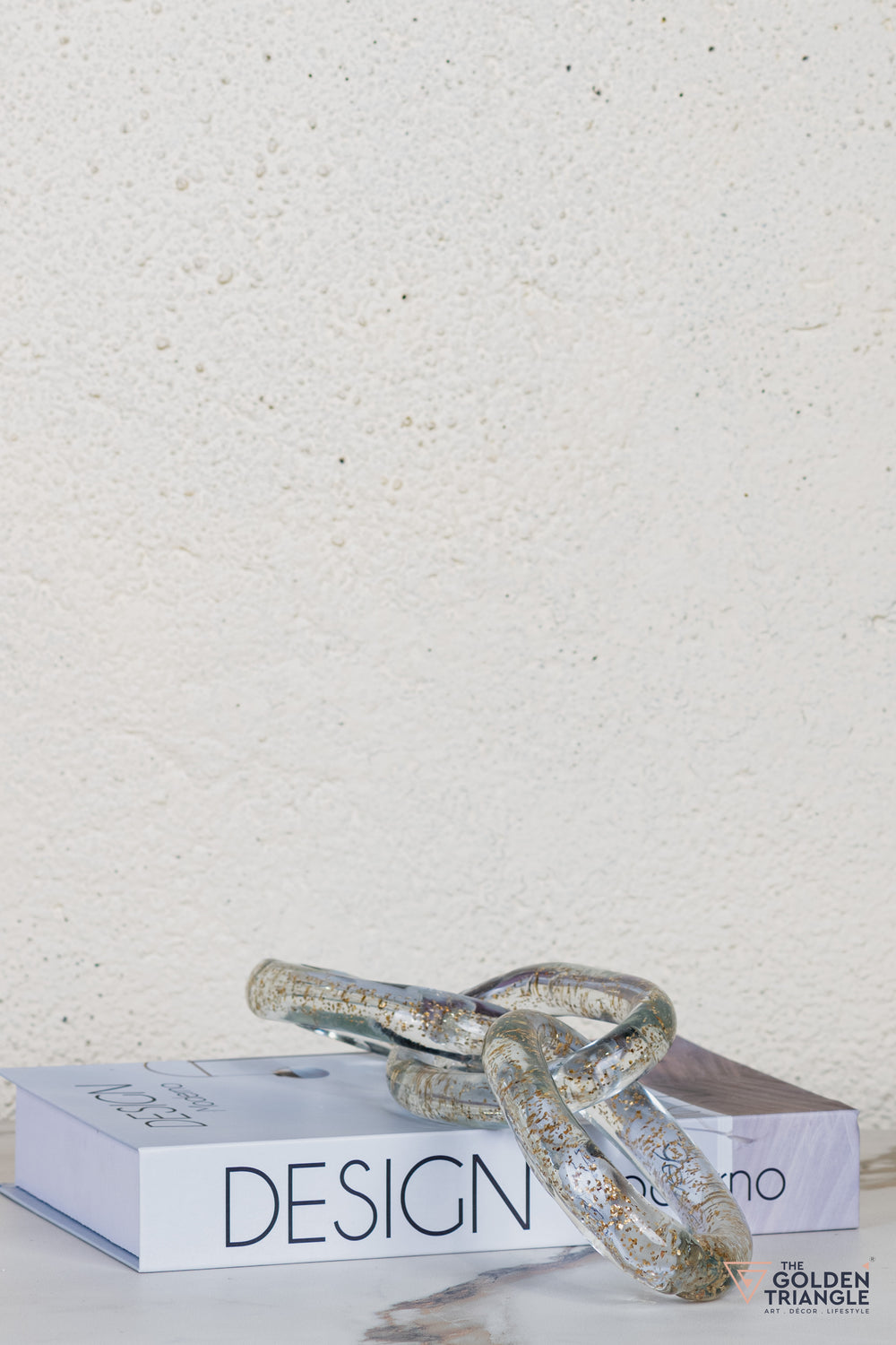 Lune Glass Chain Knots - Shimmer Gold