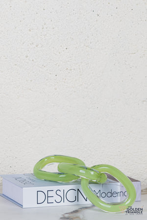 Lune Glass Chain Knots - Green