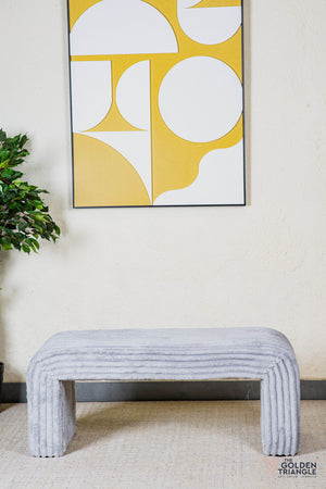 Oris Fabric Bench - Gray