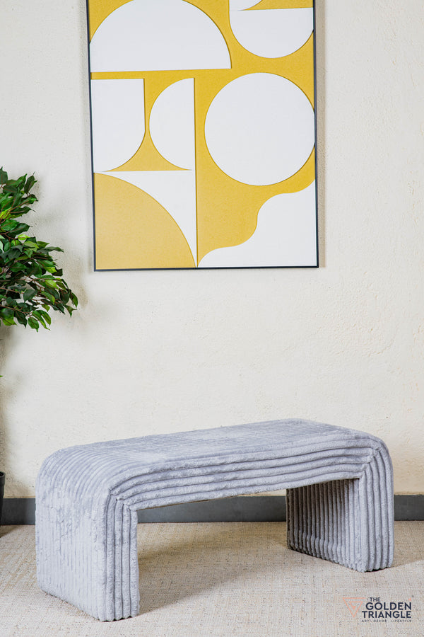 Oris Fabric Bench - Gray