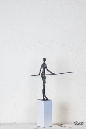 Rilo Gymnast Sculpture - Antique Black