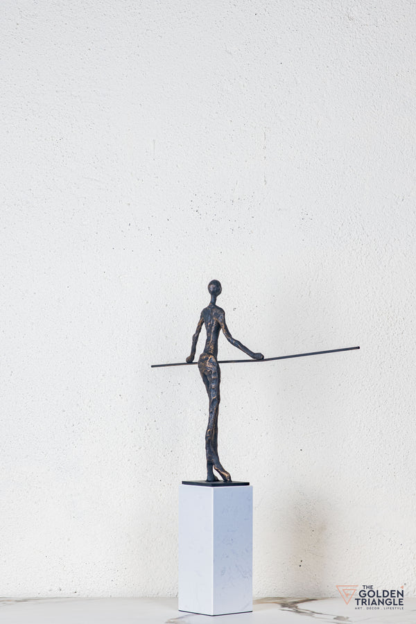 Rilo Gymnast Sculpture - Antique Black