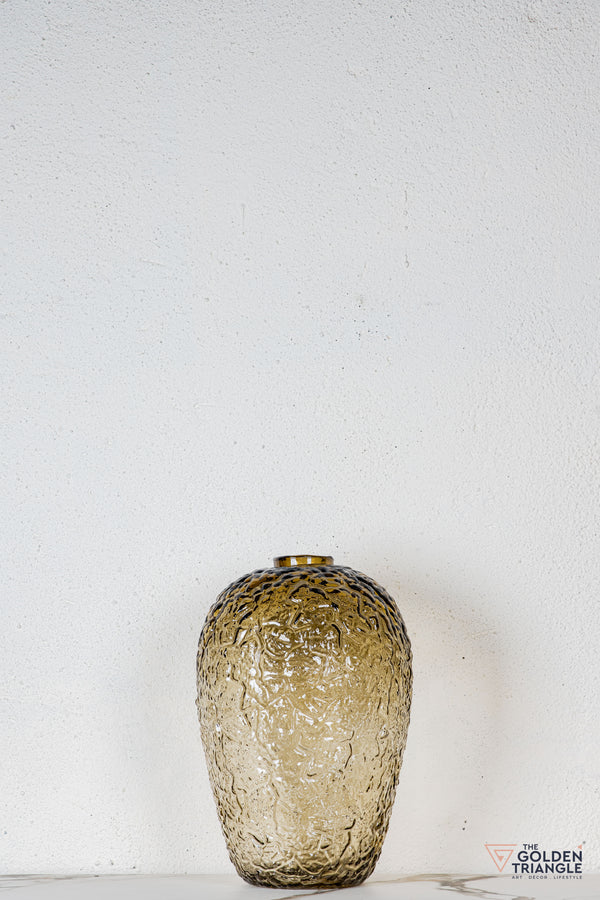 Davora Glass Vase - Brown