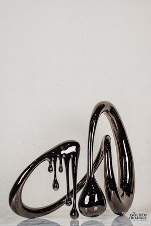 Dreamwaltz Abstract Sculpture - Gunmetal XL