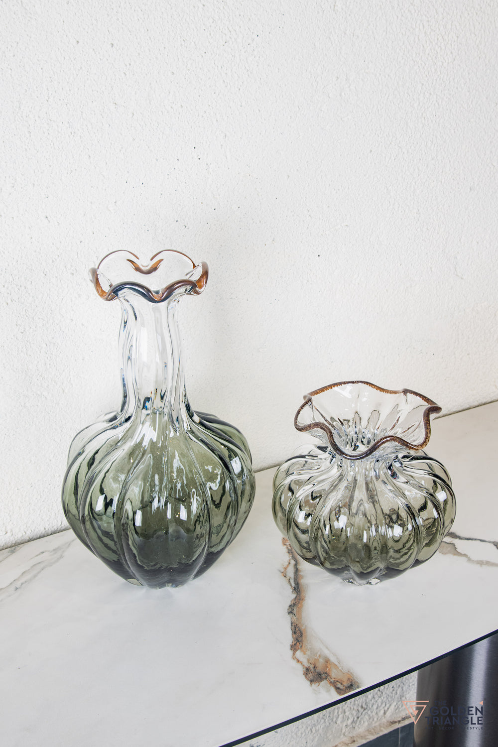 Flora Glass Vase - Smoke