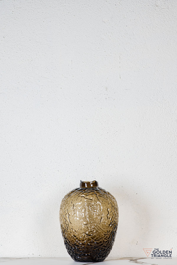 Davora Glass Vase - Brown