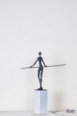 Rilo Gymnast Sculpture - Antique Black