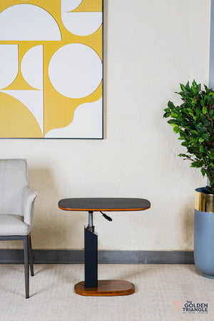 Cortado Adjustable Side Table with Wheels - Black