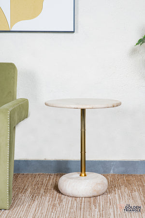 Chiaro Travertine Side Table