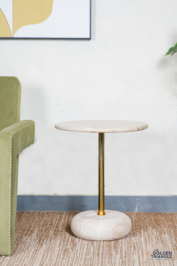 Chiaro Travertine Side Table